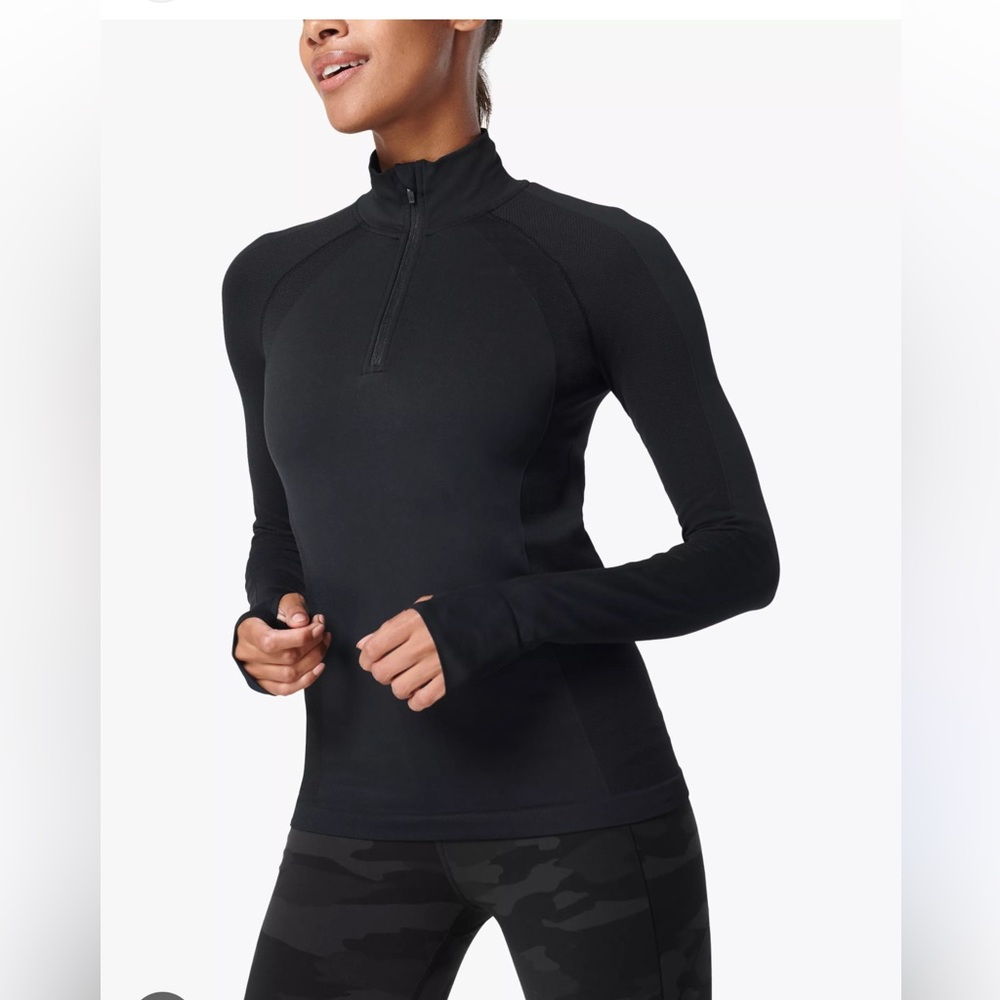 Sweaty Betty Athlete Seamless Half Zip Long Sleeve top